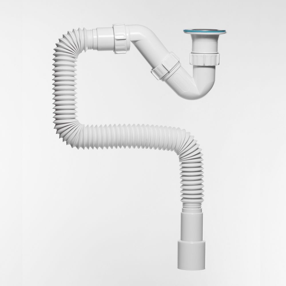 Сифон для поддона S-обр. 1 1/2-40 c гофр.трубой 40*40х50 (800мм.) BT8080