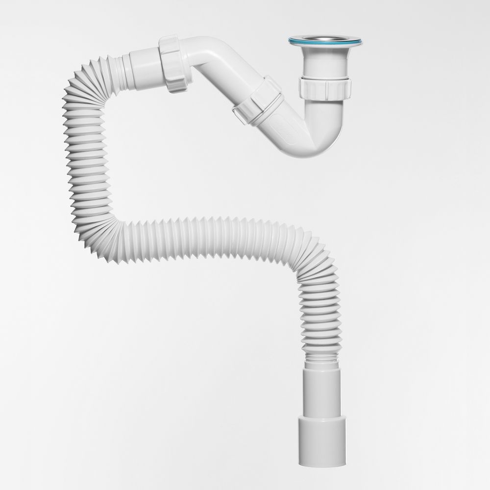 Сифон для поддона S-обр. 1 1/2-40 c гофр.трубой 40*40х50 (800мм.) BT8080